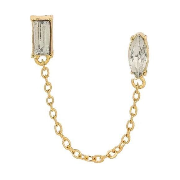 SUGARFIX by BaubleBar Crystal Link Earring Chain - Picture 1 of 8